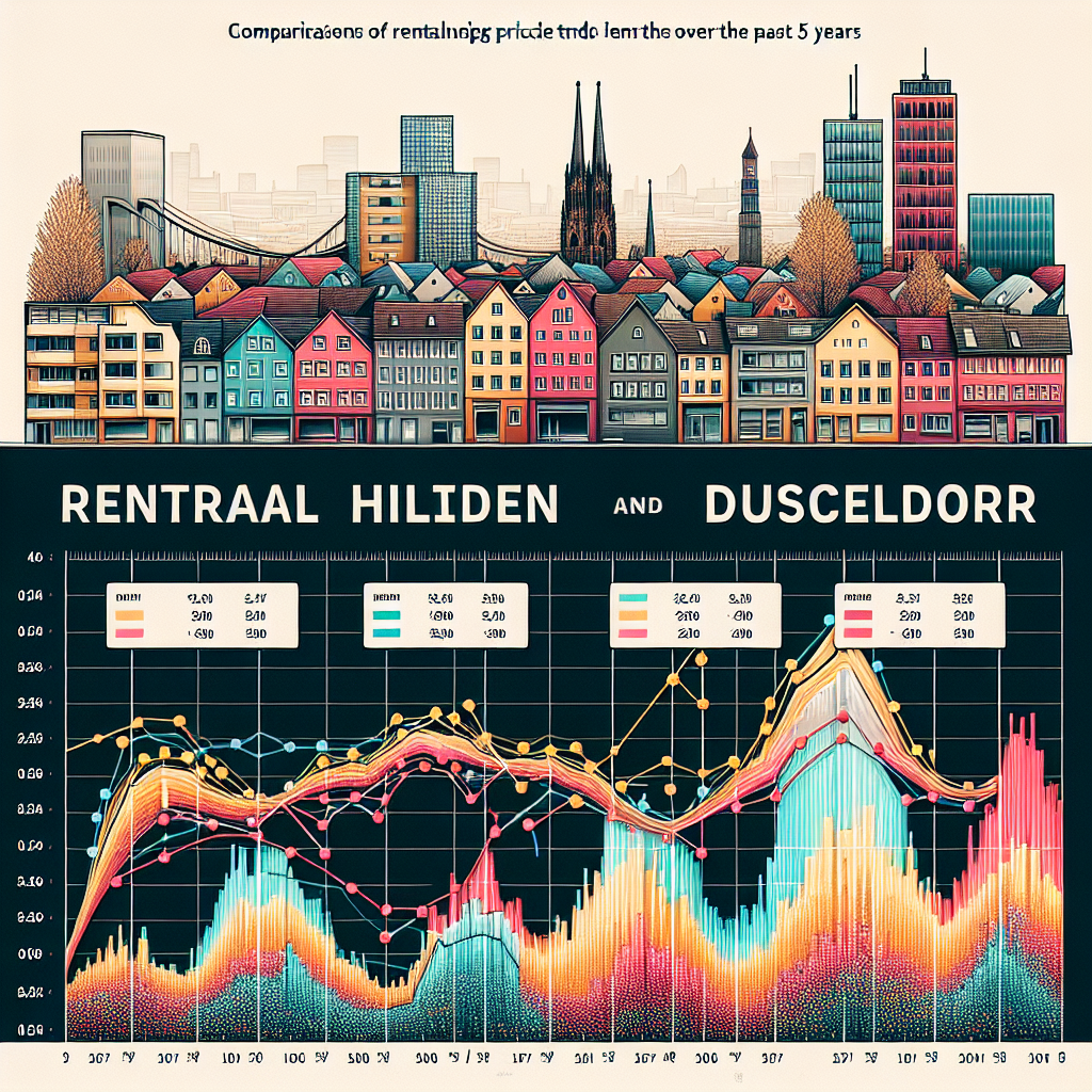 Mietspiegel-Entwicklung Hilden vs. Düsseldorf der letzten 5 Jahre